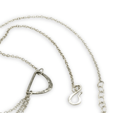 Semi - Circle Silver Necklace 84755N - Art by any Means Jewelryproduct_