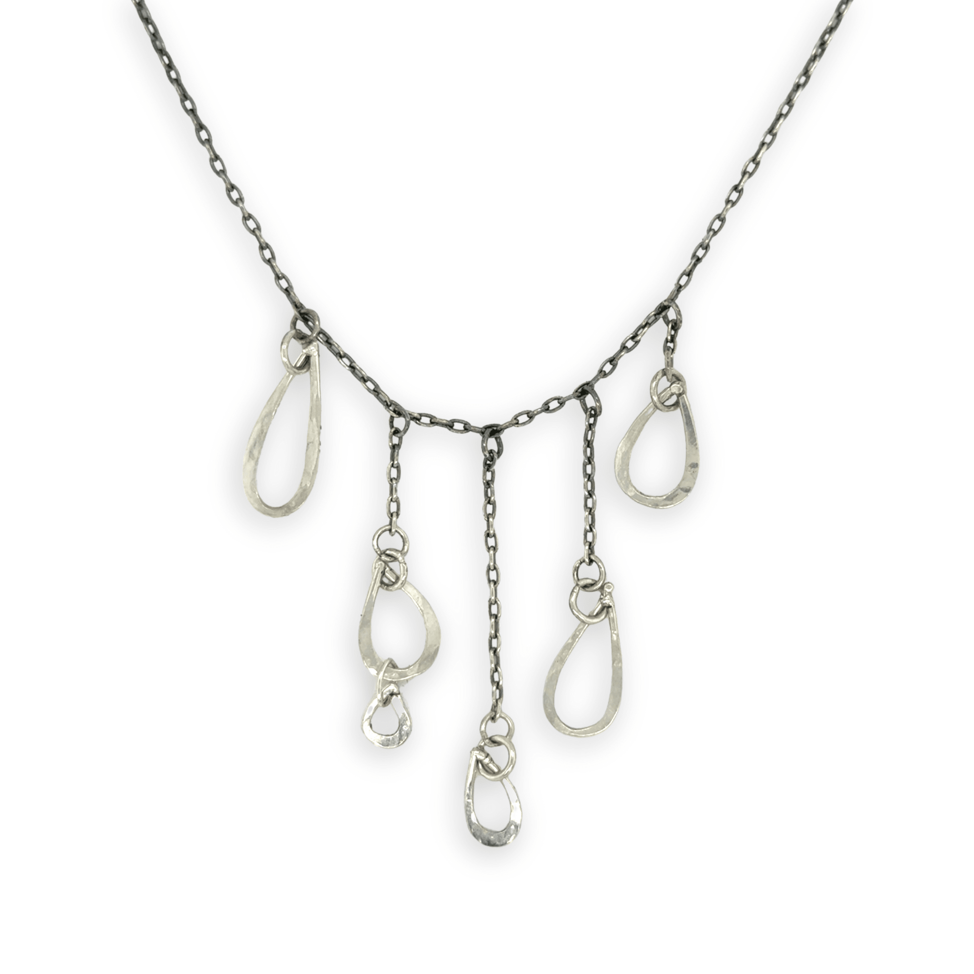 Silver Cascade Chain Necklace 84770N - Art by any Means Jewelryproduct_