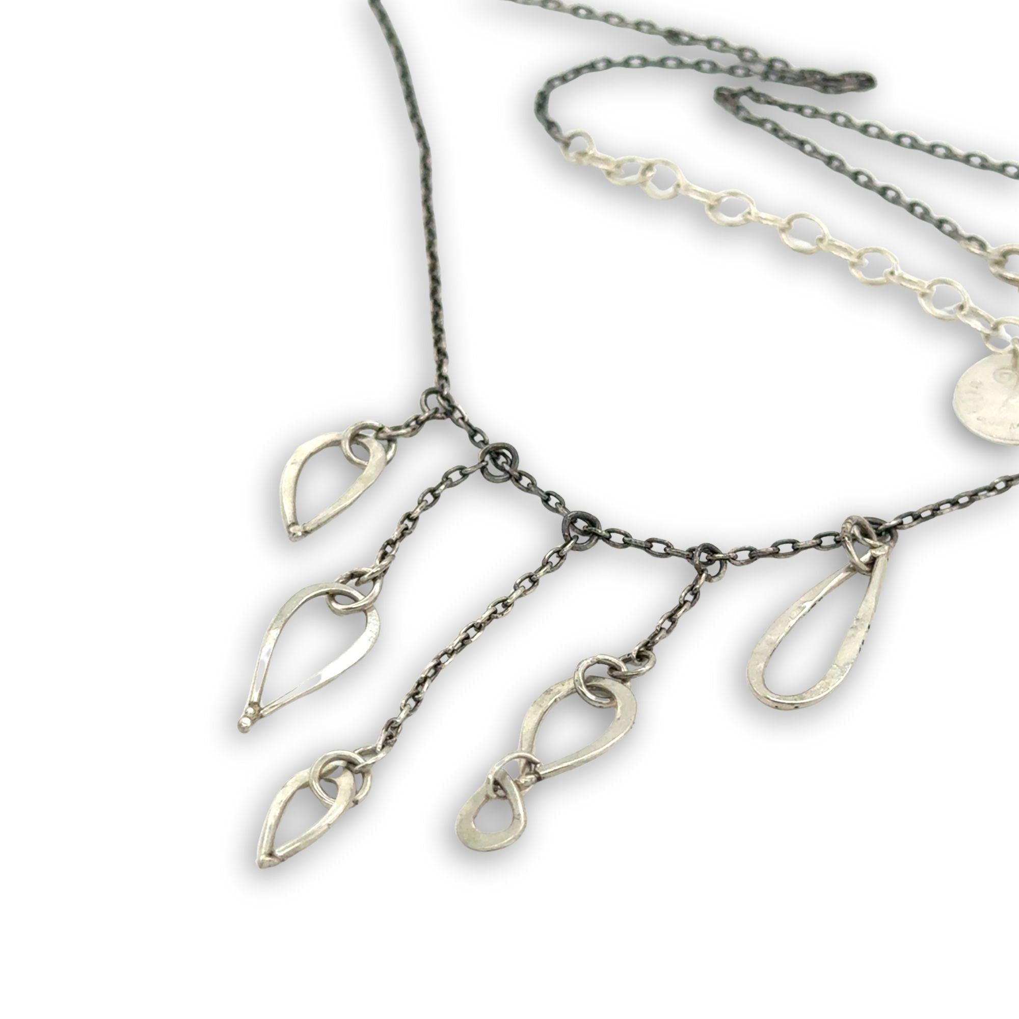 Silver Cascade Chain Necklace 84770N - Art by any Means Jewelryproduct_