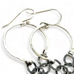 Silver Motif Labradorite Hoop Earrings E82696 - Art by any Means Jewelryproduct_