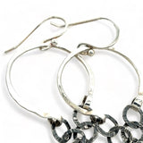 Silver Motif Labradorite Hoop Earrings E82696 - Art by any Means Jewelryproduct_