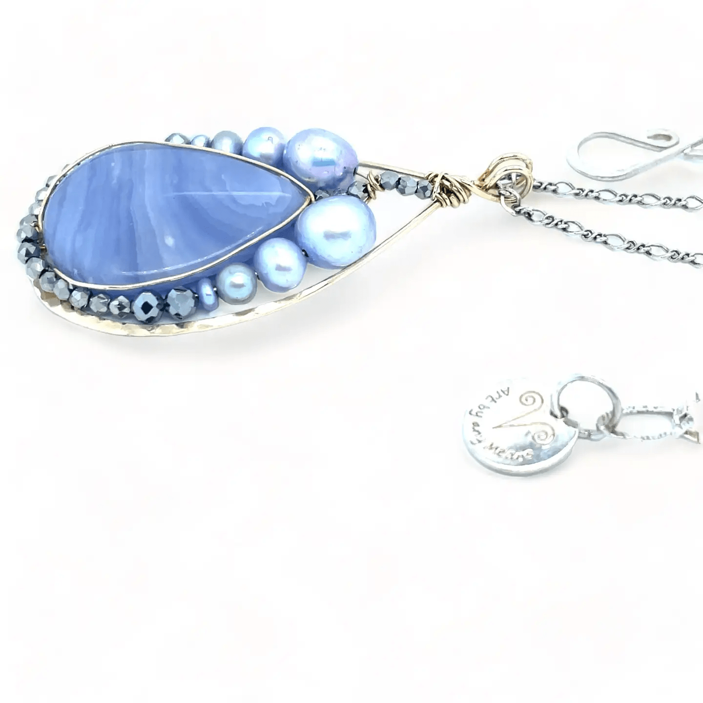Sky Pearl Drop Necklace - Art by any Means Jewelryproduct_