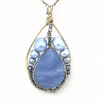 Sky Pearl Drop Necklace - Art by any Means Jewelryproduct_