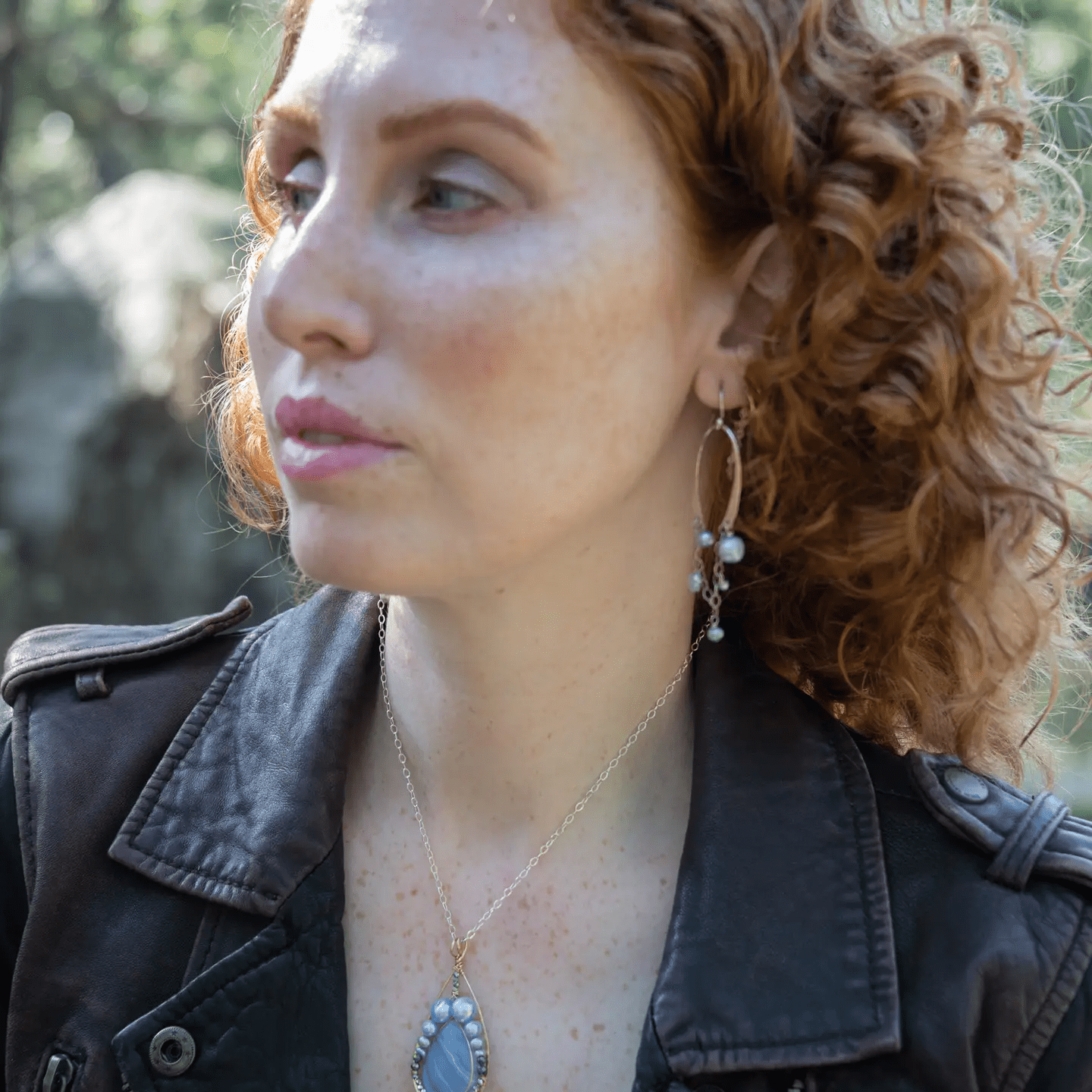 Sky Pearl Drop Necklace - Art by any Means Jewelryproduct_