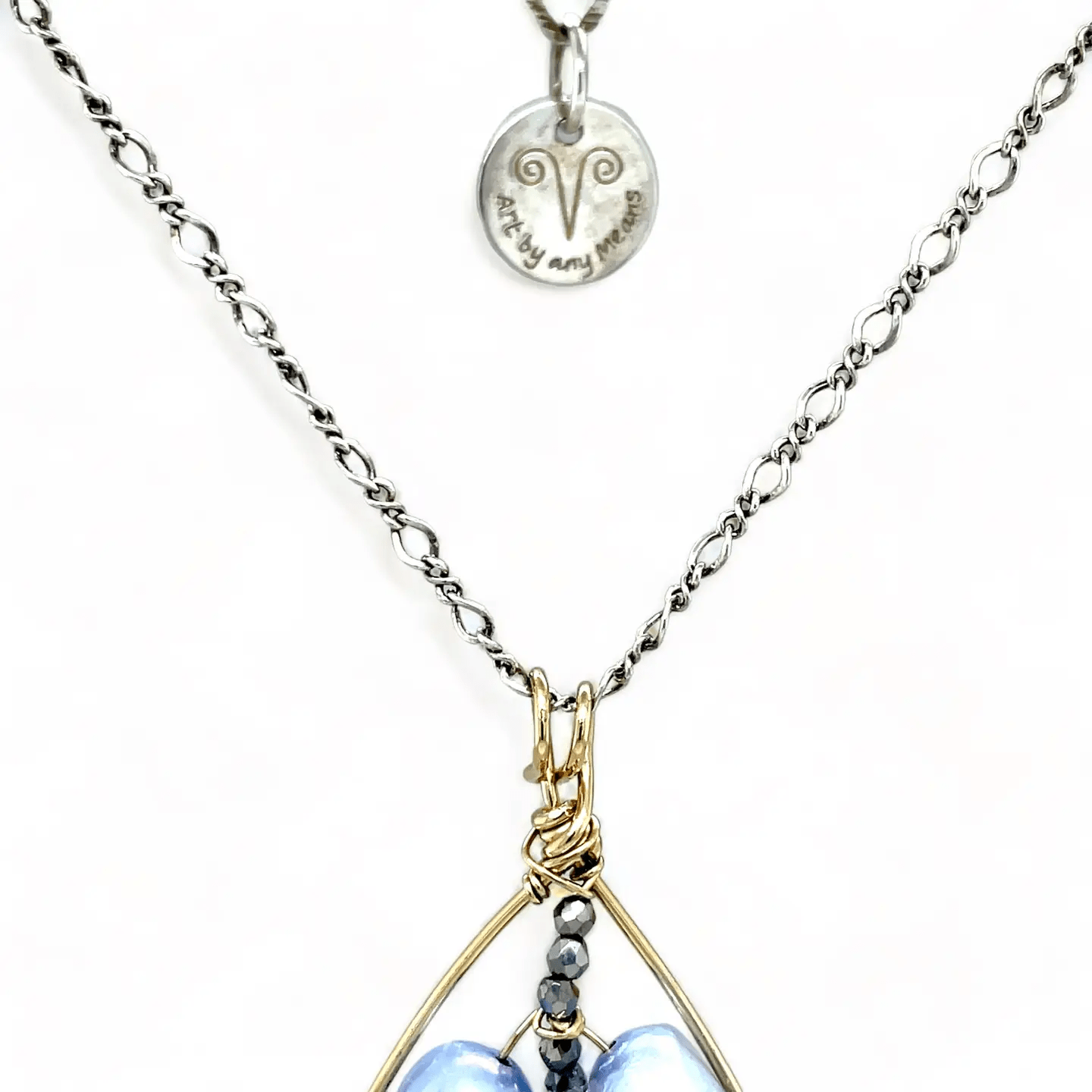 Sky Pearl Drop Necklace - Art by any Means Jewelryproduct_