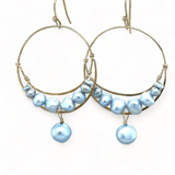 Sky Pearl Hoop Earrings - Art by any Means Jewelryproduct_