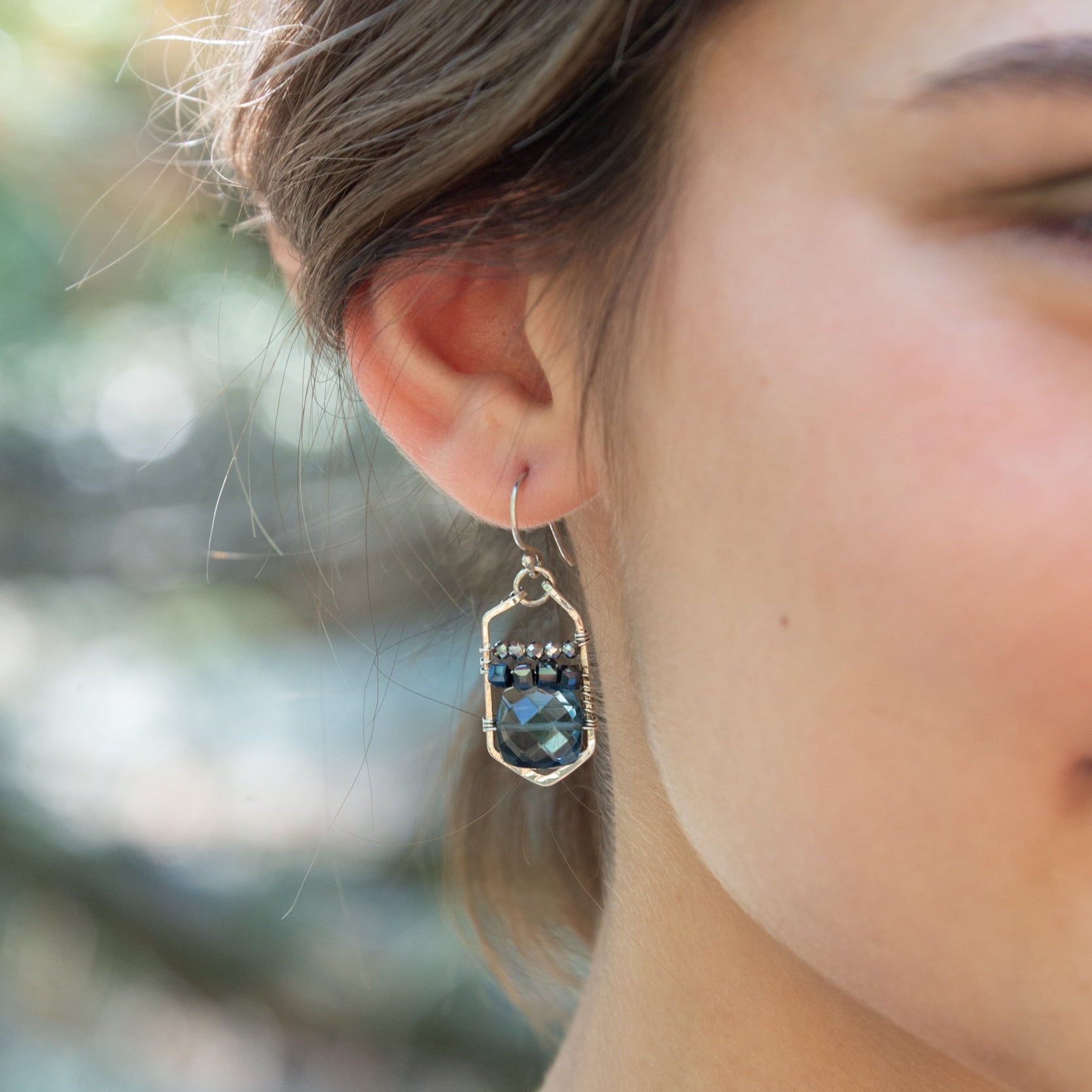 Sky Scraper London Blue Quartz Earrings - Art by any Means Jewelry#product_