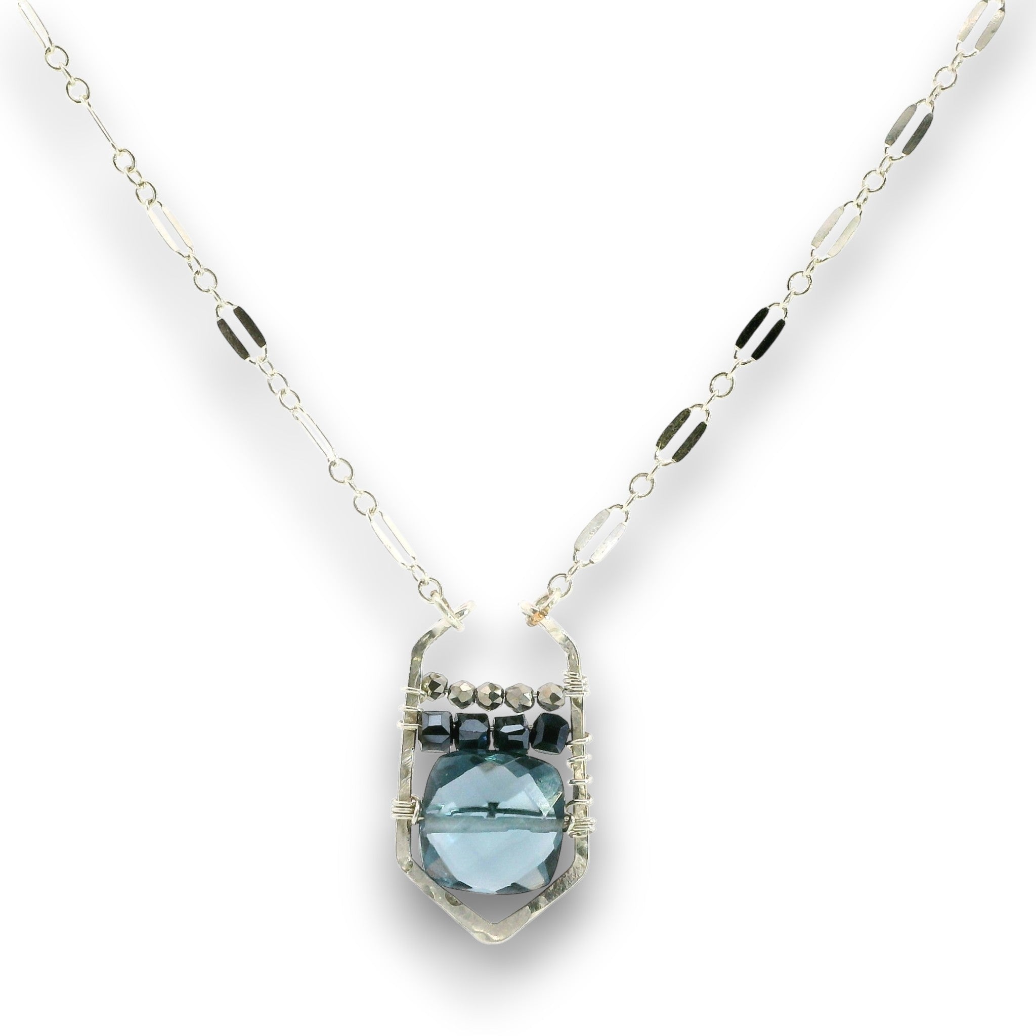Sky Scraper London Blue Quartz Necklace - Art by any Means Jewelryproduct_