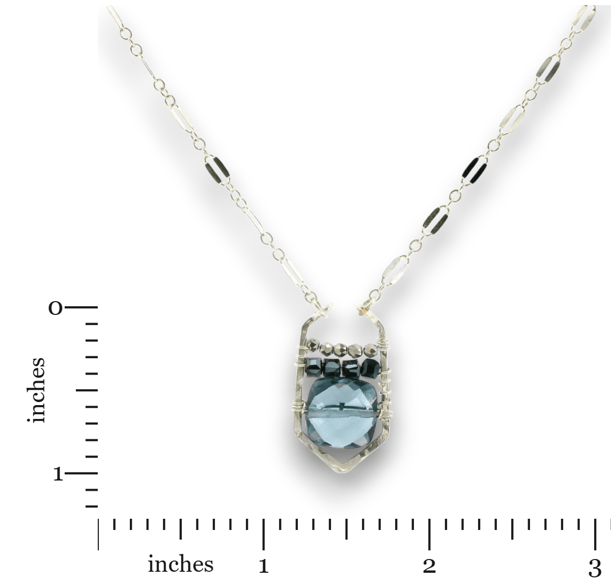 Sky Scraper London Blue Quartz Necklace - Art by any Means Jewelryproduct_