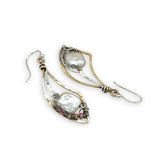Small Dove Wing Pearl Earrings - Art by any Means Jewelryproduct_