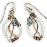 Small Leaves Crystal Earrings - Art by any Means Jewelryproduct_