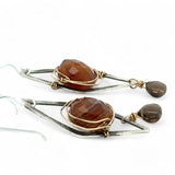 Smoking Ember Agate Earrings E83585 - Art by any Means Jewelryproduct_