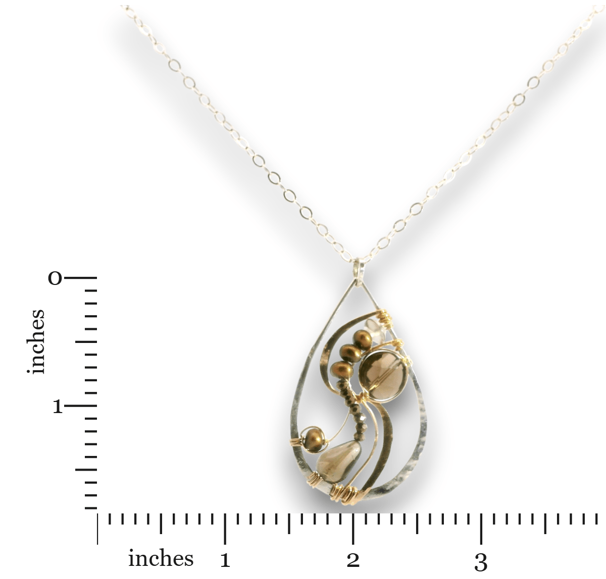 Smoky Quartz Pendant Necklace - Art by any Means Jewelryproduct_