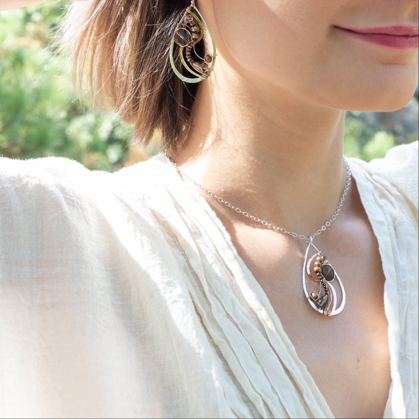 Smoky Quartz Pendant Necklace - Art by any Means Jewelry#product_