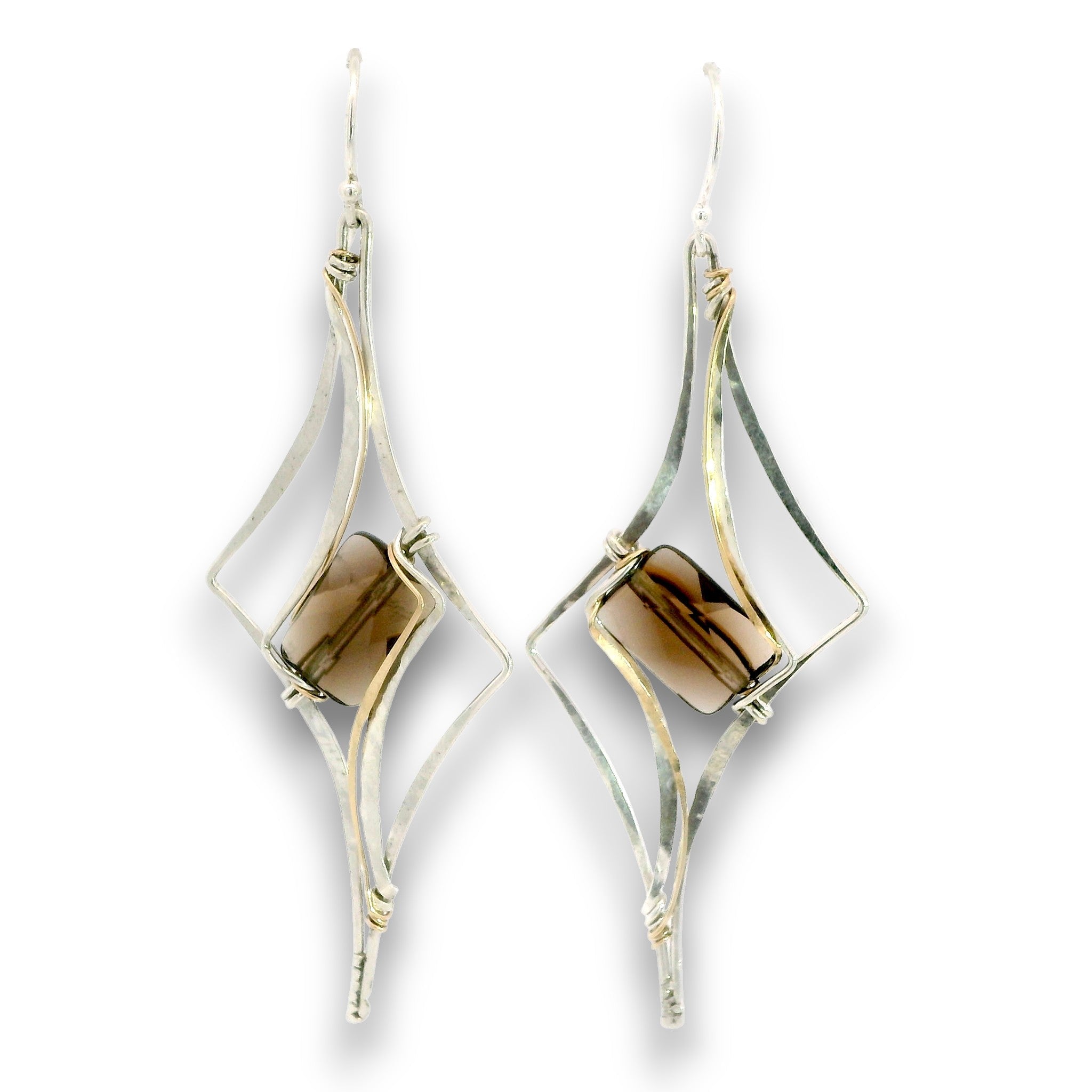 Smoky Quartz Spire Earrings - Art by any Means Jewelryproduct_