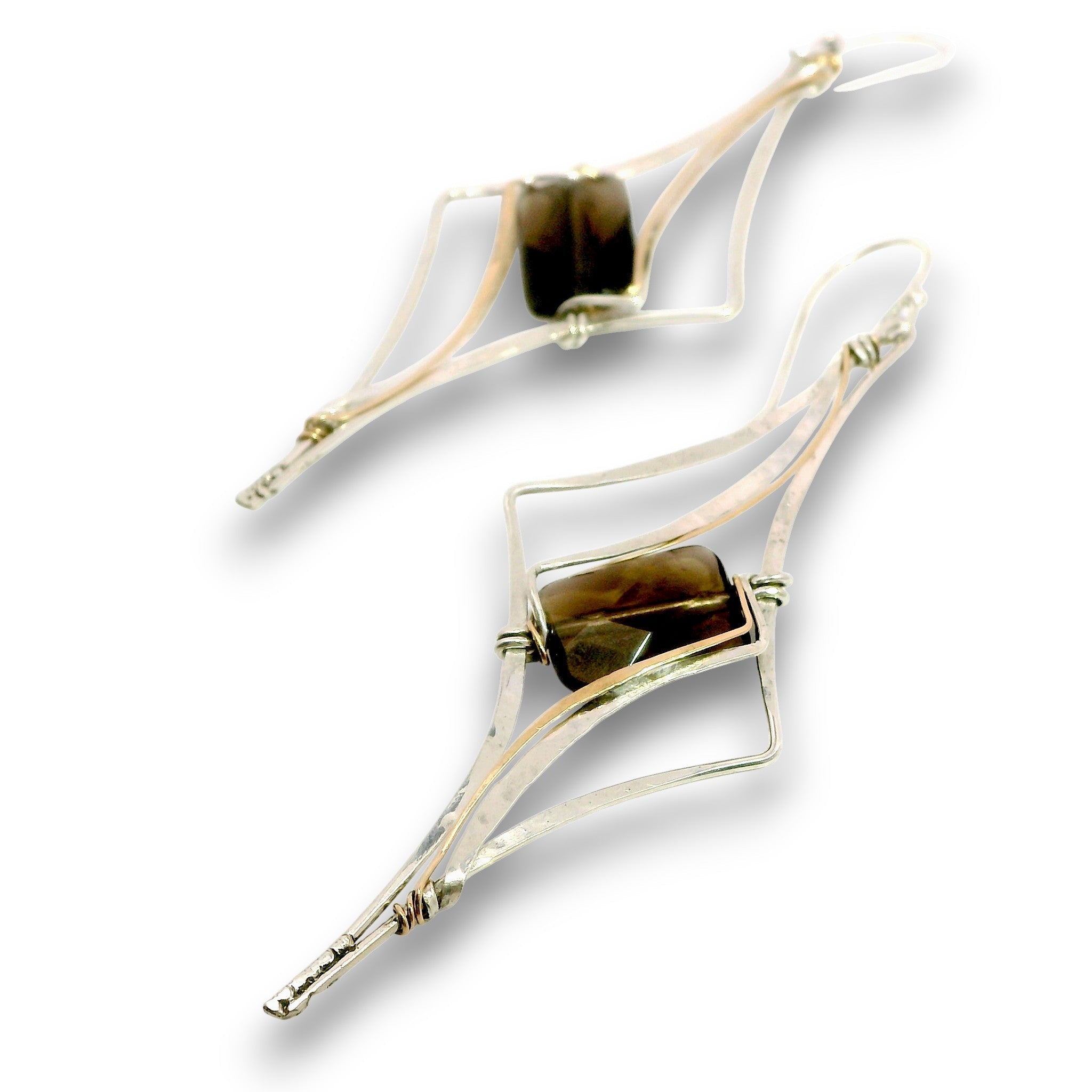 Smoky Quartz Spire Earrings - Art by any Means Jewelryproduct_