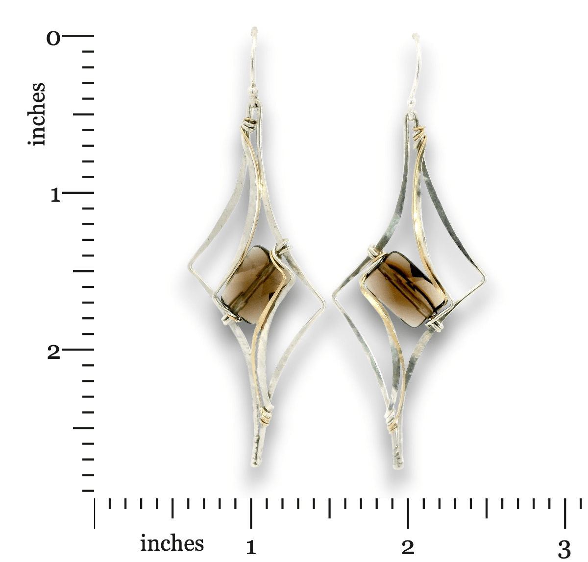Smoky Quartz Spire Earrings - Art by any Means Jewelryproduct_