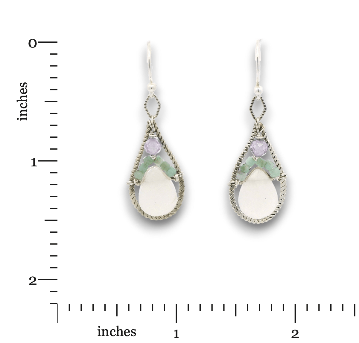 Snow Cap Quartz Drop Earrings - Art by any Means Jewelryproduct_