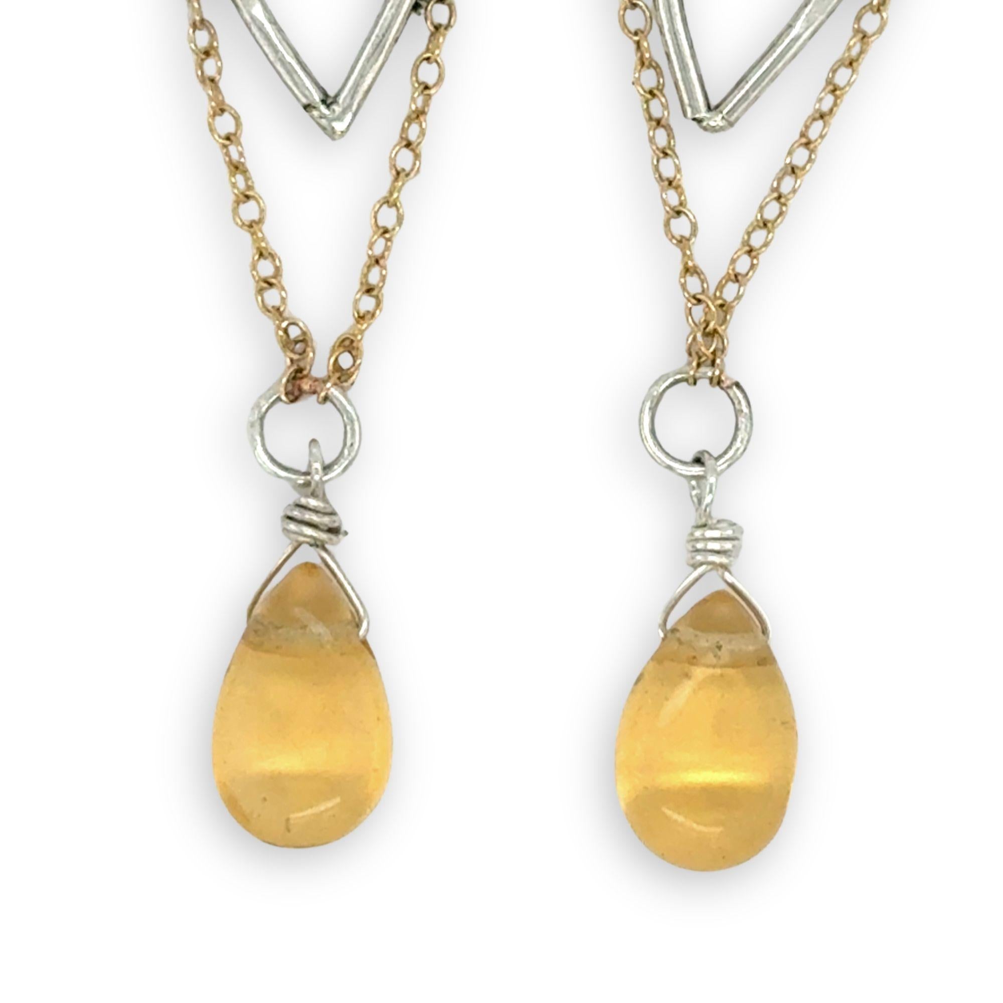 Solar Citrine Drop Earrings E84612 - Art by any Means Jewelryproduct_