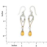 Solar Citrine Linear Chain Drop Earrings - Art by any Means Jewelryproduct_