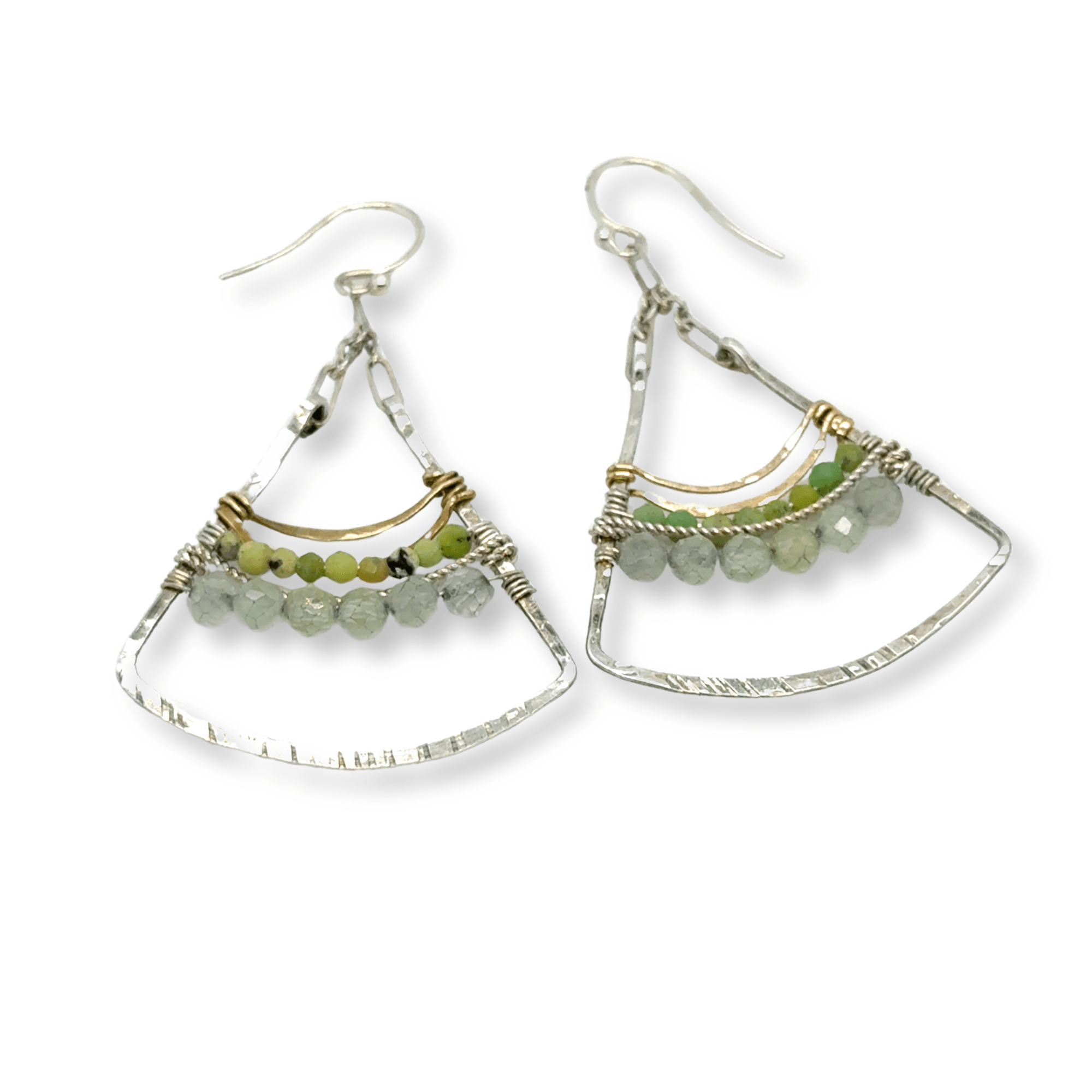 Spring Green Fan Earrings E84240 - Art by any Means Jewelryproduct_