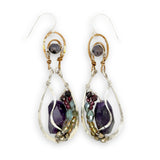 Stain Glass Amethyst Drop Earrings - Art by any Means Jewelryproduct_
