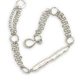 Stick Pearl Chain Bracelet B429 - Art by any Means Jewelryproduct_