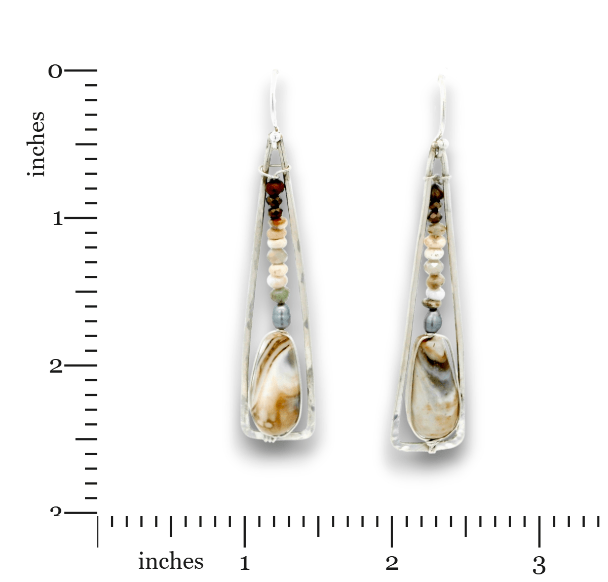 Strata Agate Drop Earrings - Art by any Means Jewelryproduct_