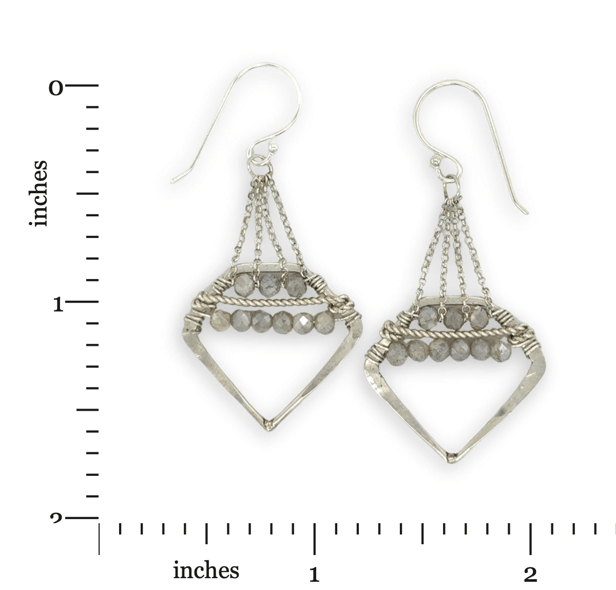 Suspended Moonstone Point Chandelier Earrings - Art by any Means Jewelryproduct_