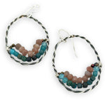 Suspension Chrysocolla Hoops E84691 - Art by any Means Jewelryproduct_
