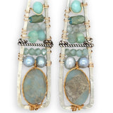 Tall Stack of Terra Verde Earrings - Art by any Means Jewelryproduct_