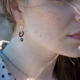 Tea Garnet and Pearl Earrings - Art by any Means Jewelryproduct_