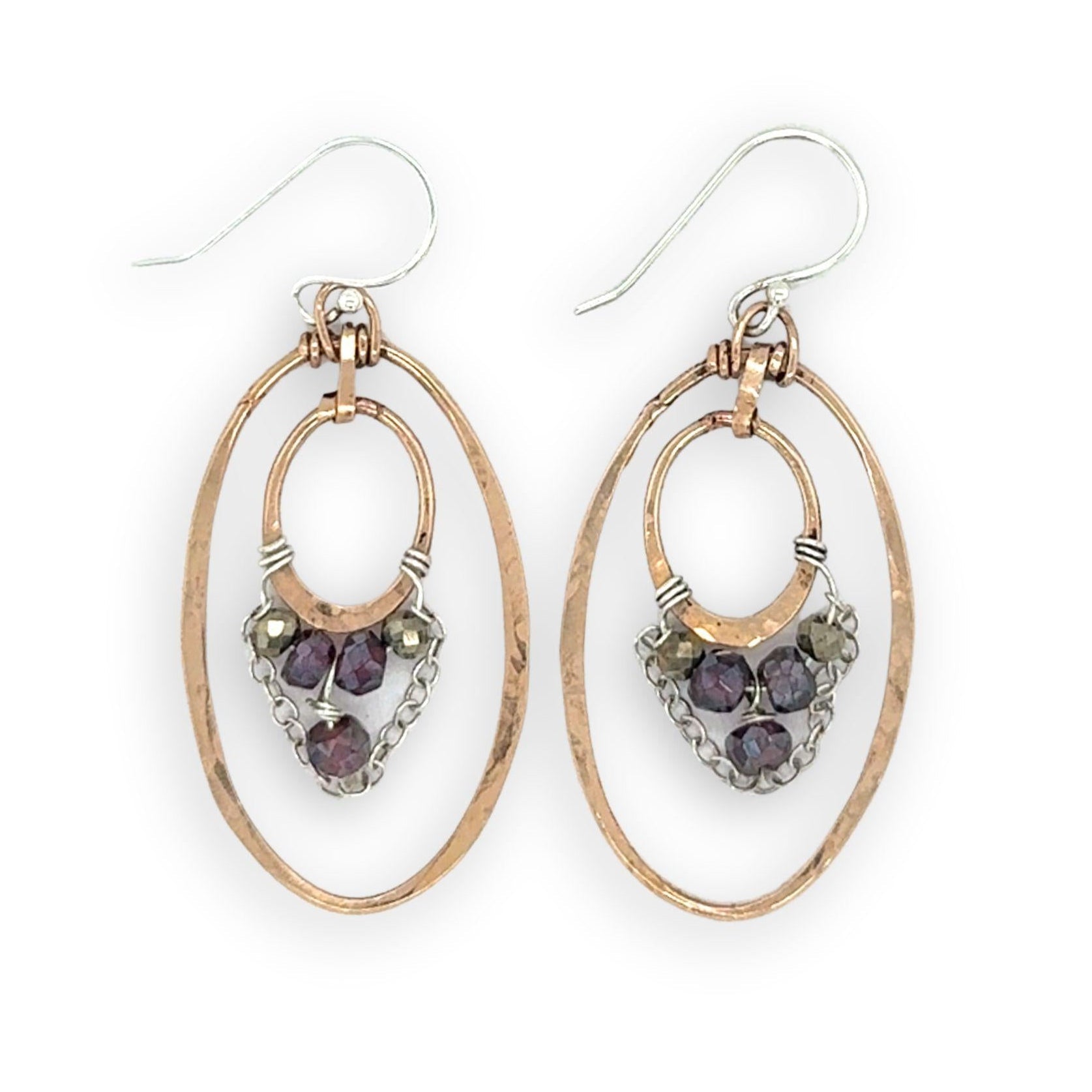 Teaching Double Time Garnet Earrings E84721 - Art by any Means Jewelryproduct_