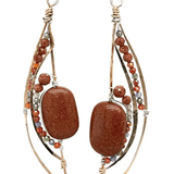 Tiger Lily Goldstone Earrings - Art by any Means Jewelryproduct_