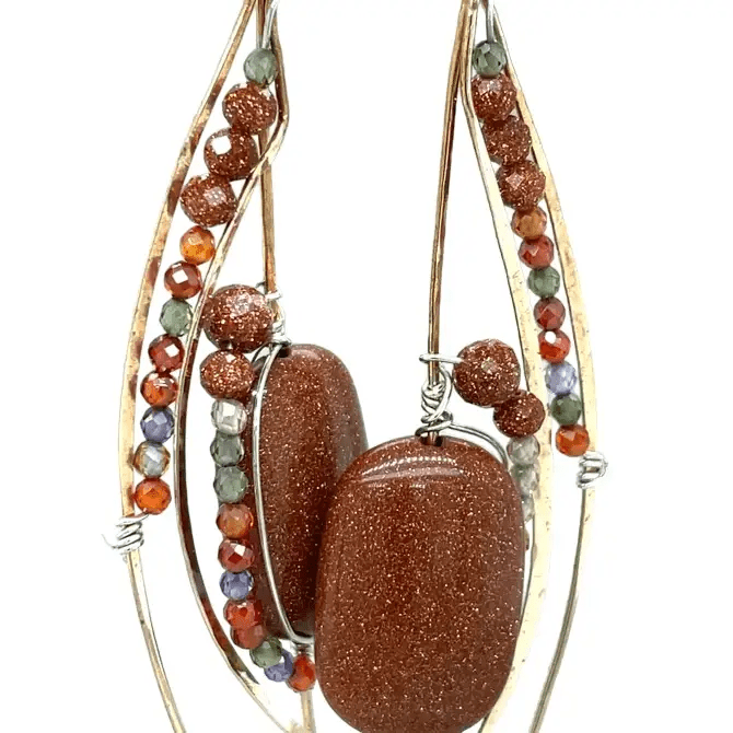 Tiger Lily Goldstone Earrings - Art by any Means Jewelryproduct_
