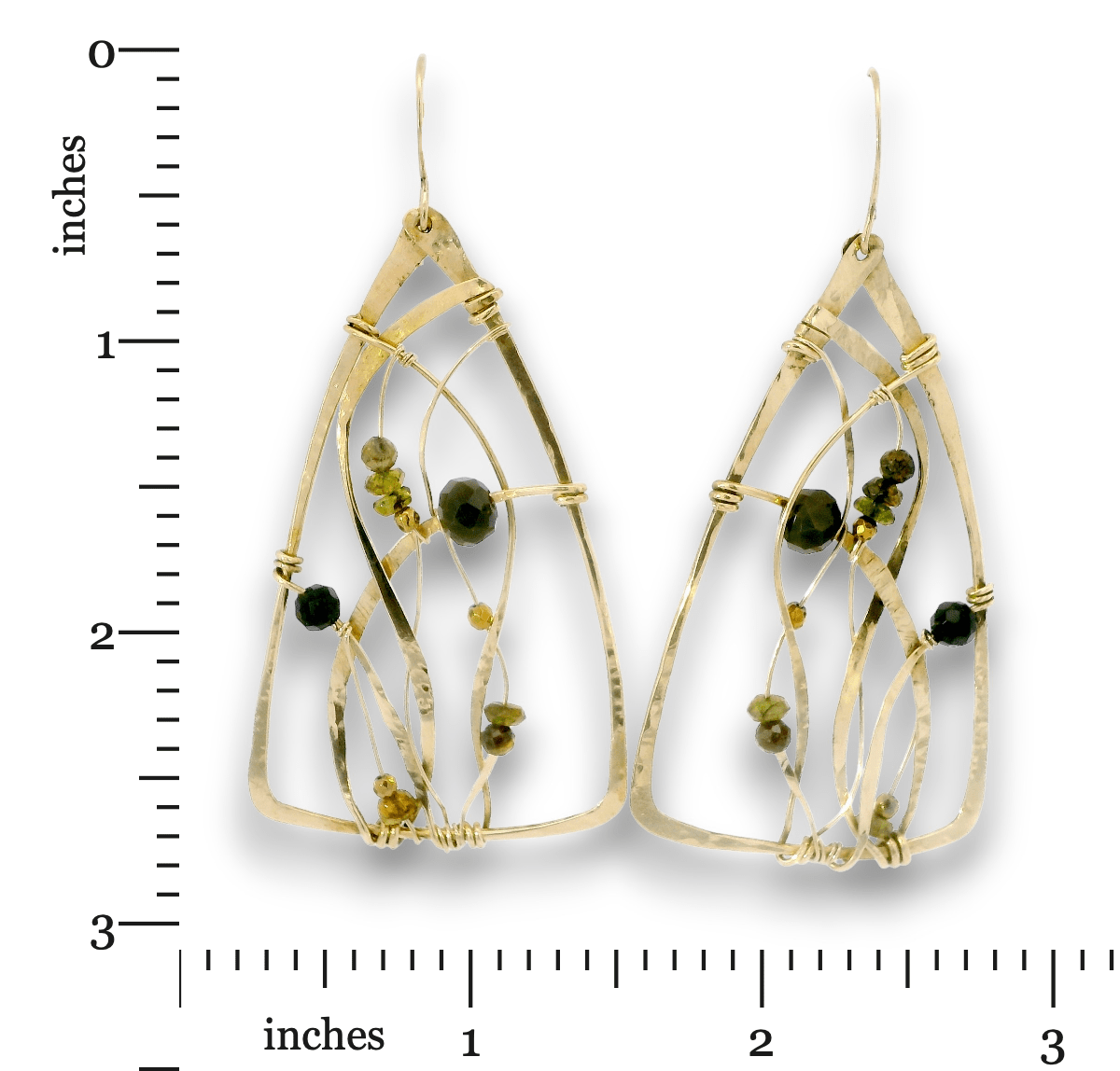 Tourmaline Garden Earrings - Art by any Means Jewelryproduct_