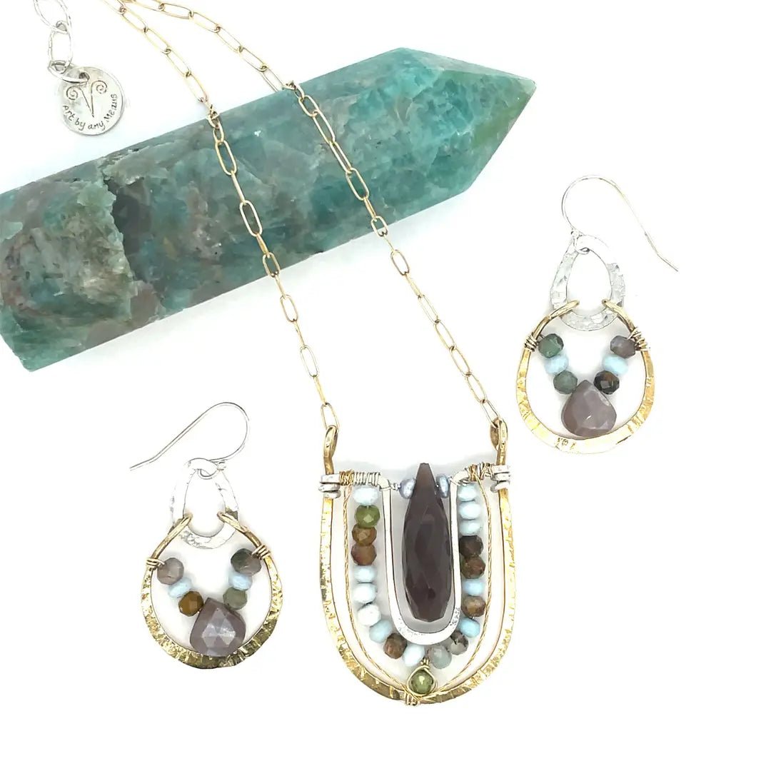 Tranquil Moonstone Earrings - Art by any Means Jewelryproduct_