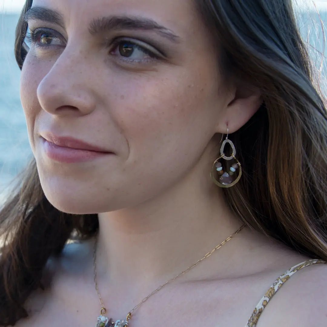 Tranquil Moonstone Earrings - Art by any Means Jewelryproduct_