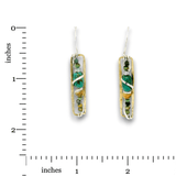 Turquoise Centripetal Force Earrings Continuous Wire Earrings - Art by any Means Jewelryproduct_