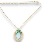 Turquoise Summer Leaves Necklace 85084N - Art by any Means Jewelryproduct_