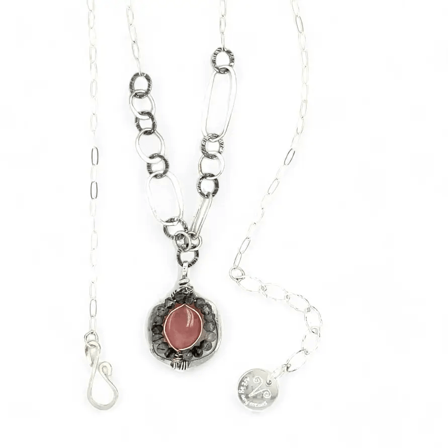 Upstream Rhodochrosite Cameo Necklace 83155N - Art by any Means Jewelryproduct_