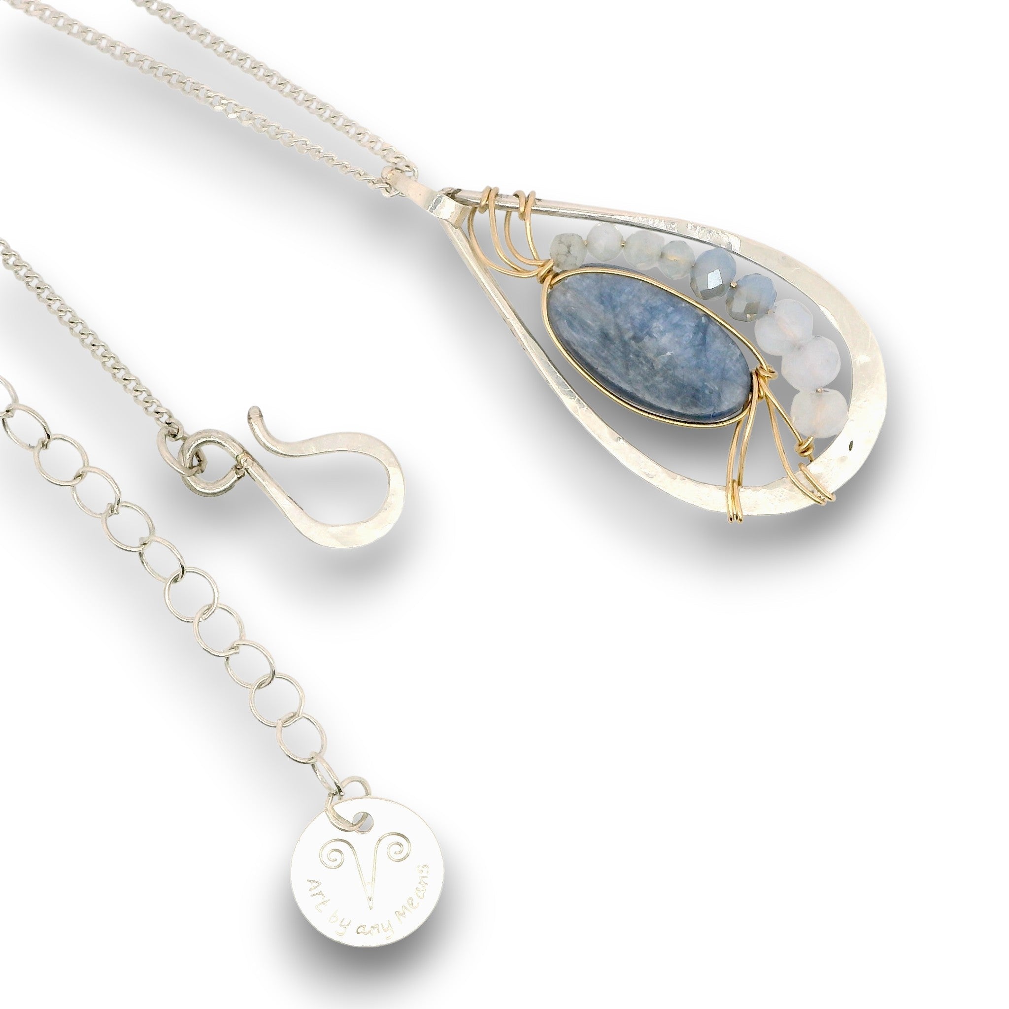 Washed Denim Kyanite Necklace 85000N - Art by any Means Jewelryproduct_