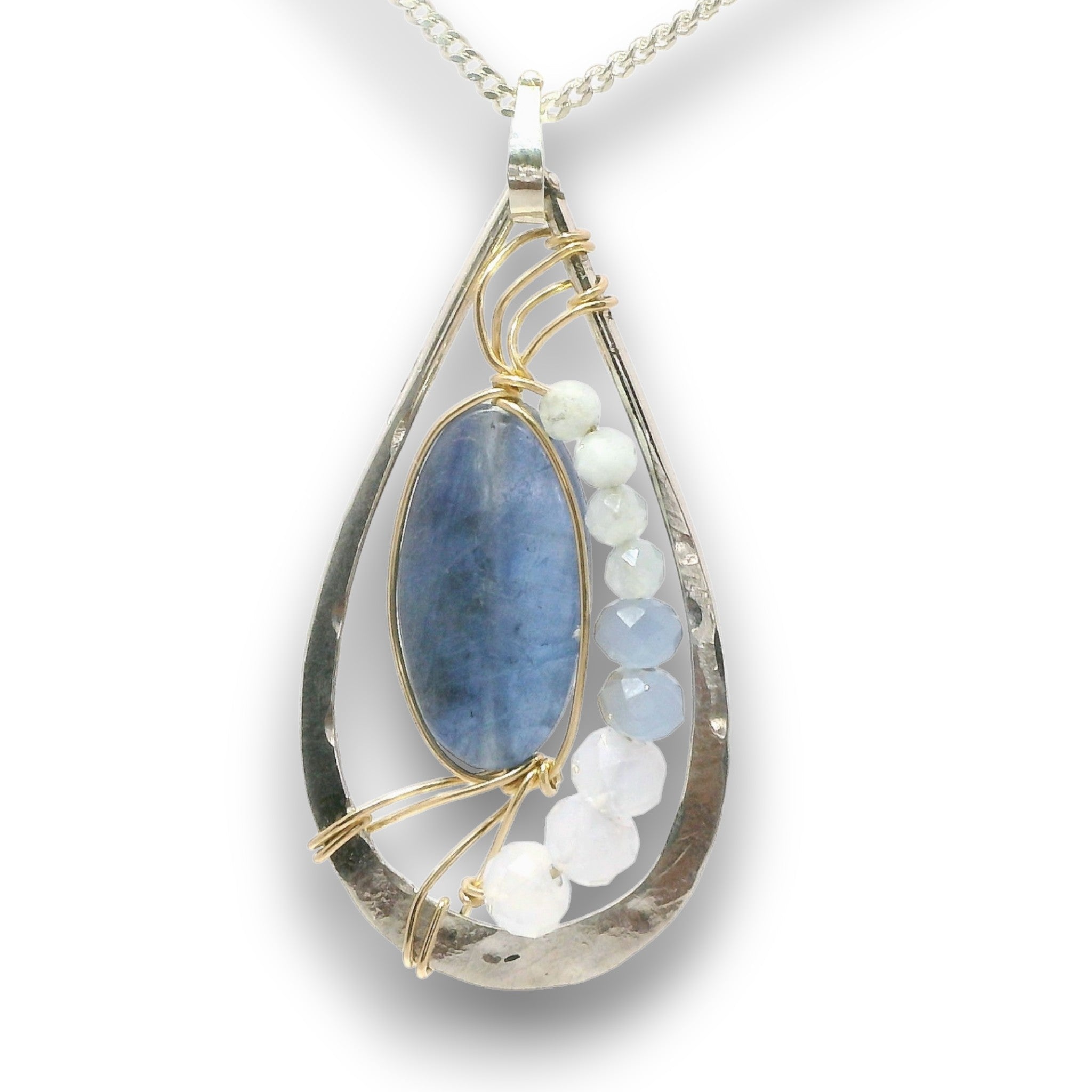 Washed Denim Kyanite Necklace 85000N - Art by any Means Jewelryproduct_