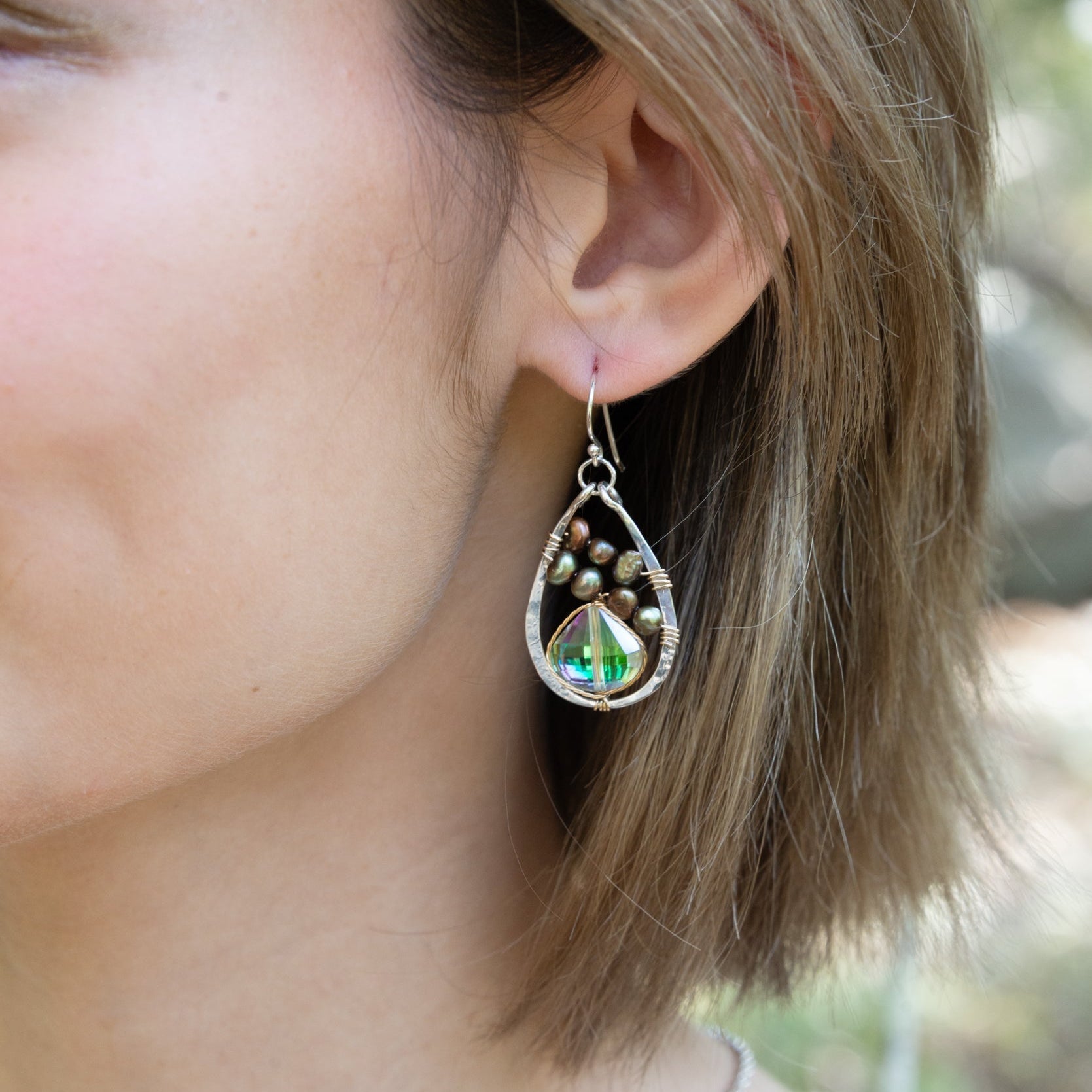 Yellow Aura Drop Earrings - Art by any Means Jewelry#product_