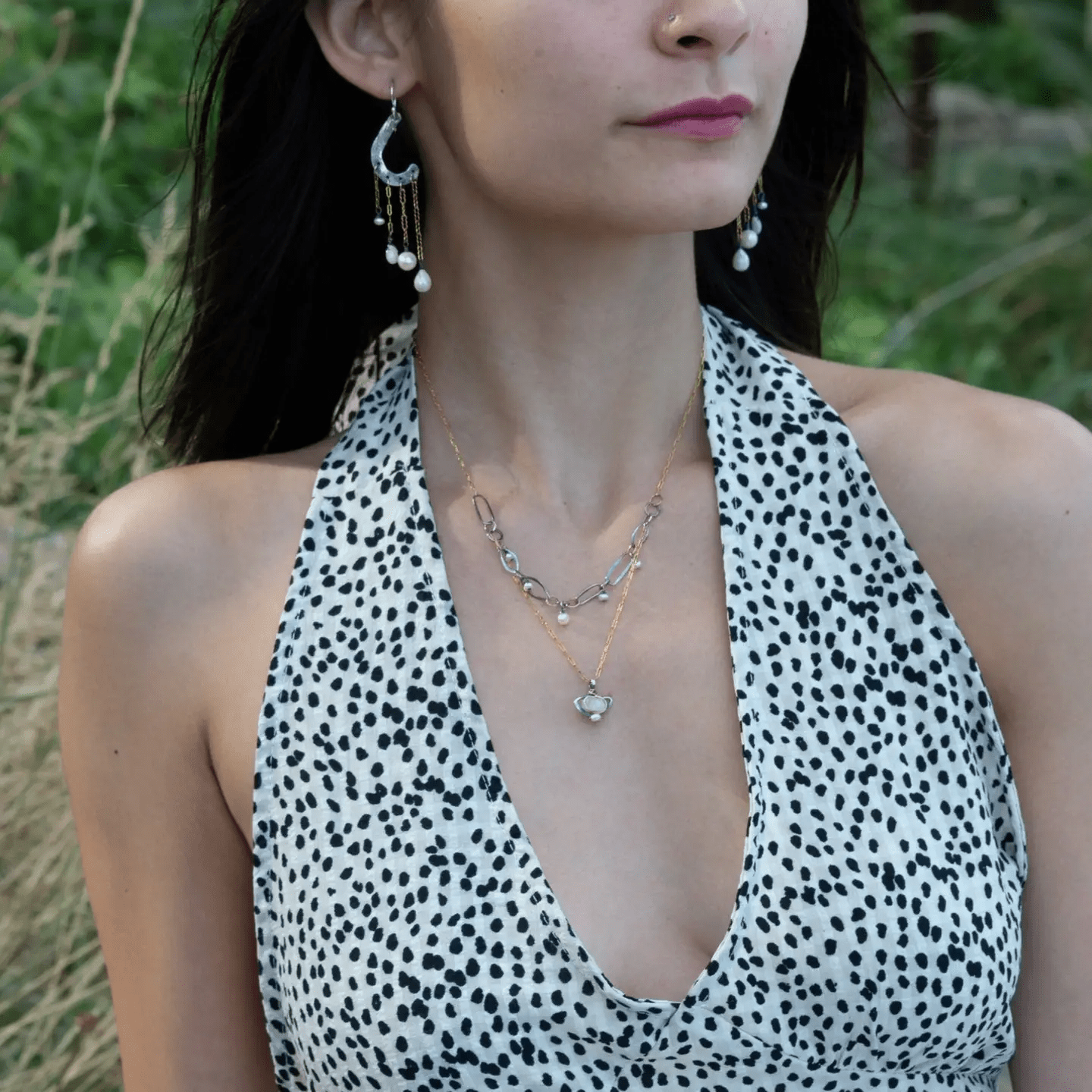 Yin & Yang Moonstone Necklace 83040N - Art by any Means Jewelryproduct_
