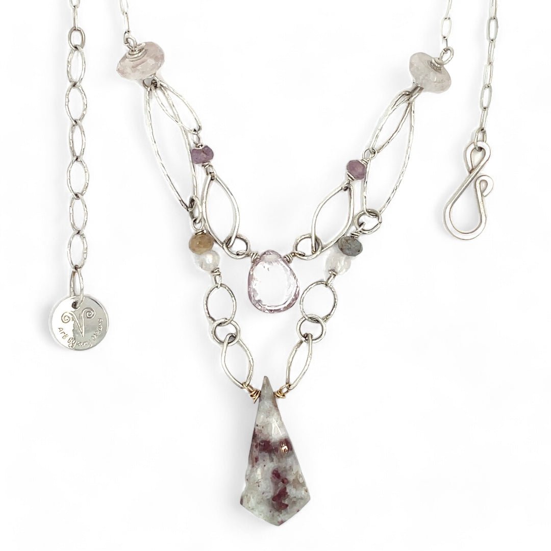 Zink Pink Zoisite Necklace 83290N - Art by any Means Jewelryproduct_