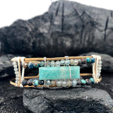 Amazonite Window Cuff Bracelet