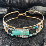 Amazonite Window Cuff Bracelet