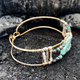 Amazonite Window Cuff Bracelet