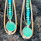 Raindrop Hemimorphite Earrings